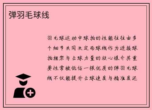 弹羽毛球线